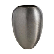 6"W x 10"H brushed black vase